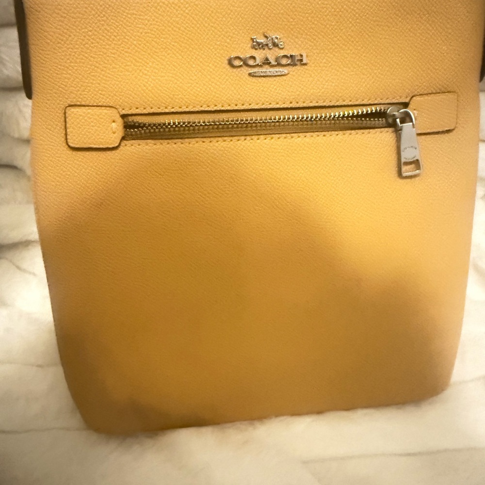 NWT Coach Mini Rowan File Bag in Honeycomb/Silver - Picture 10 of 15